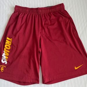 Nike Dri-Fit USC Trojans Athletic Basketball Shorts Size Medium Red EUC